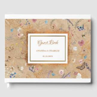 Vintag Boho Butterfly Garden Wedding Gästebuch