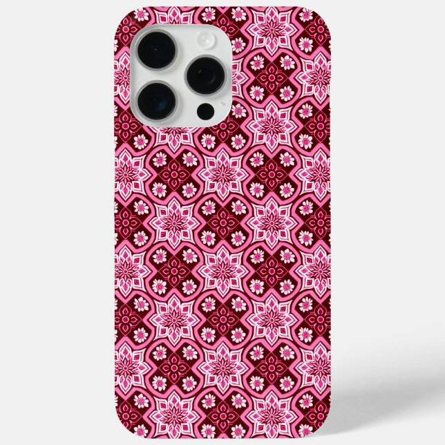 Vintag Boho Chic Blumenmuster Case-Mate iPhone Hülle (Rückseite)