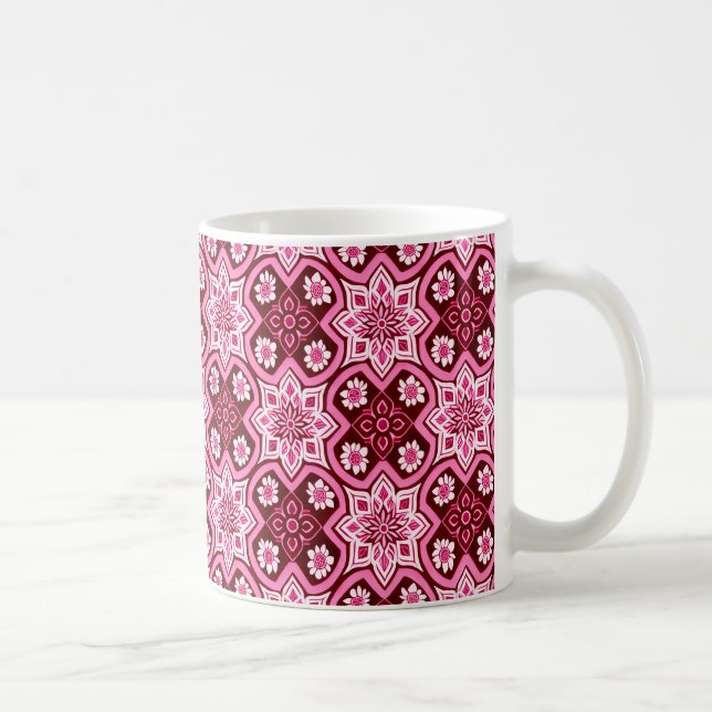 Vintag Boho Chic Blumenmuster Kaffeetasse (Rechts)