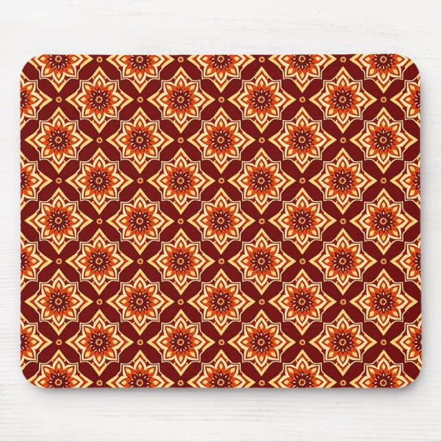 Vintag Boho Chic Blumenmuster Mousepad (Vorne)