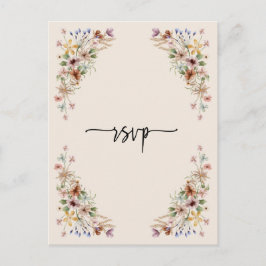 Vintag Boho Floral Postkarte