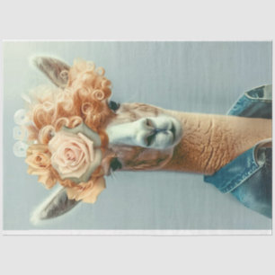 Vintag Boho Llama Decoupage Seidenpapier