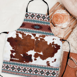 Vintag Boho Rustic South Western Cowhide Schürze