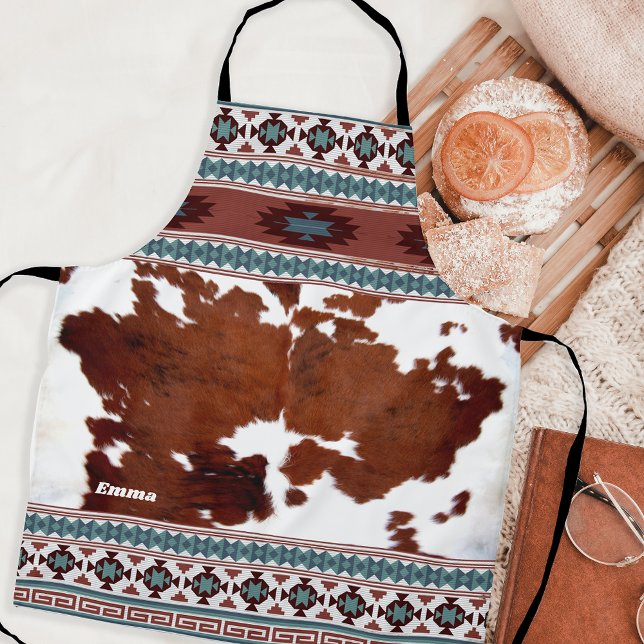 Vintag Boho Rustic South Western Cowhide Schürze (Von Creator hochgeladen)