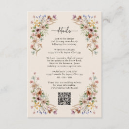 Vintag Boho Wildblume Begleitkarte