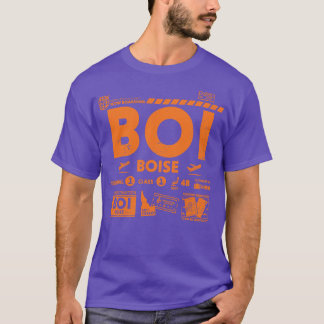 Vintag Boise BOI Airport Code Reisetag Retro T-Shirt