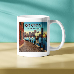 Vintag Boston Massachusetts Kaffeetasse