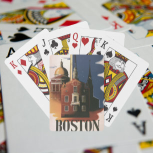 Vintag Boston, Massachusetts Paul Reveres Reise Spielkarten