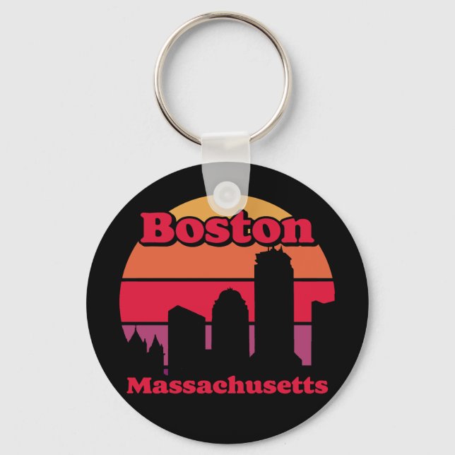 Vintag Boston Massachusetts Schlüsselanhänger (Vorderseite)