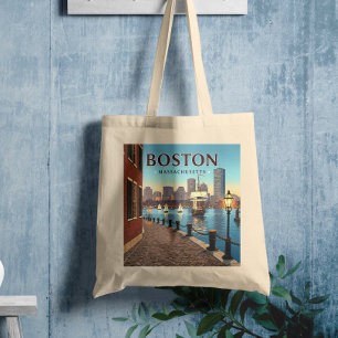 Vintag Boston Massachusetts Tragetasche