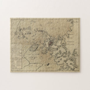 Vintag Boston Revolutionary War Map (1775) Puzzle