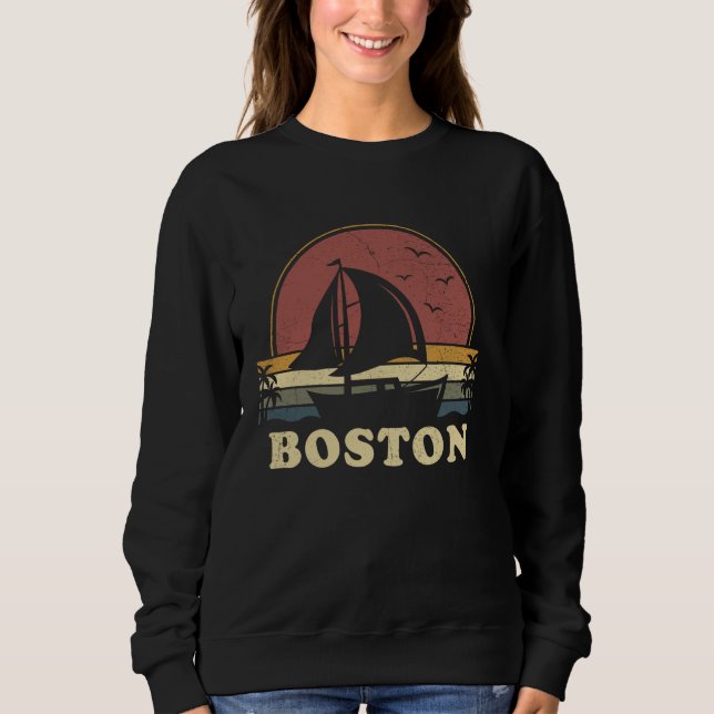 Vintag Boston Segelboot Sommerboot Sai Sweatshirt (Vorderseite)