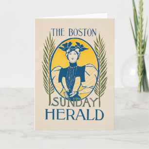 Vintag Boston Sunday Herald Karte