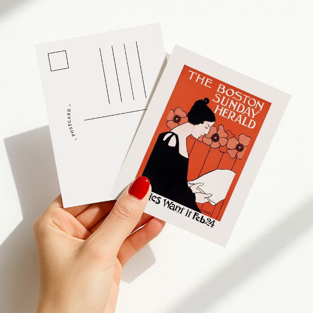 Vintag Boston Sunday Herald Postkarte (Von Creator hochgeladen)