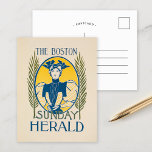 Vintag Boston Sunday Herald Postkarte<br><div class="desc">The Boston Sunday Herald (ca. 1890-1920) | Vintag The Boston Sunday Herald Illustration aus dem frühen 20. Jahrhundert. Verwenden Sie die Entwurfstools,  um einen benutzerdefinierten Text hinzuzufügen oder das Bild zu personalisieren.</div>