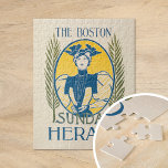 Vintag Boston Sunday Herald Puzzle<br><div class="desc">The Boston Sunday Herald (ca. 1890-1920) | Vintag The Boston Sunday Herald Illustration aus dem frühen 20. Jahrhundert. Verwenden Sie die Entwurfstools,  um einen benutzerdefinierten Text hinzuzufügen oder das Bild zu personalisieren.</div>