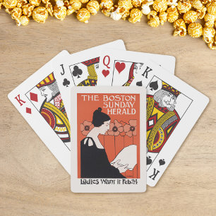 Vintag Boston Sunday Herald Spielkarten