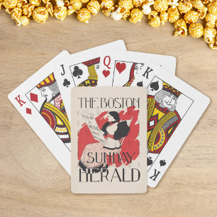 Vintag Boston Sunday Herald Women's Edition Spielkarten
