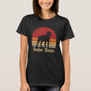 Vintag Boston Terrier Dog Pet Men Women Boys T-Shirt