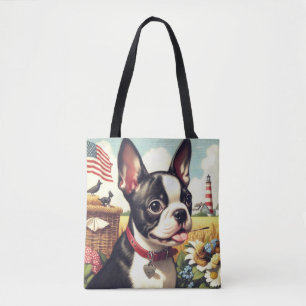 Vintag Boston Terrier Illustration