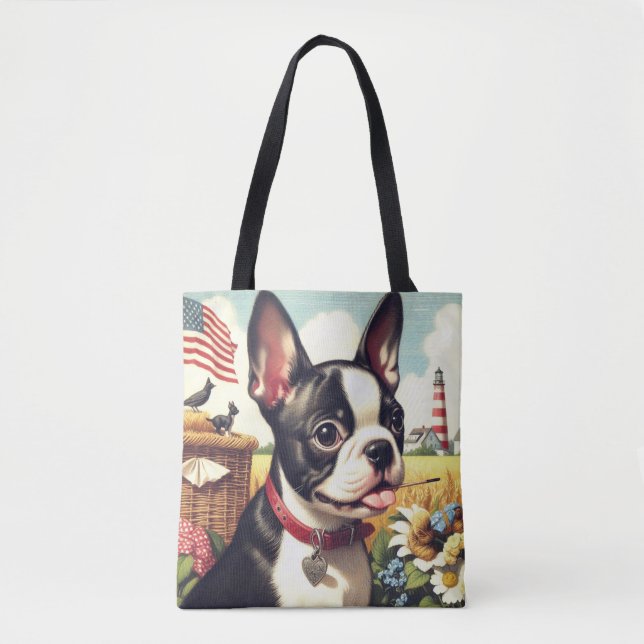 Vintag Boston Terrier Illustration (Vorderseite)