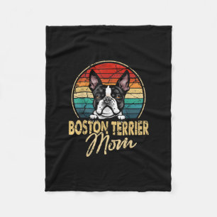 Vintag Boston Terrier Mama Funny Dog Lover Geschen Fleecedecke