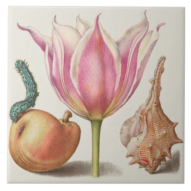 Vintag botanisch fliese (Vorderseite)