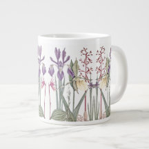 Vintag Botanische Iris-Blume Jumbo-Tasse