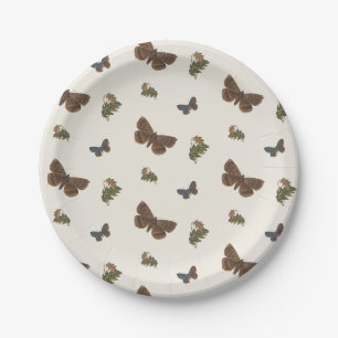 Vintag Botanische Kleine Liebe Bug Baby Shower Pap Pappteller