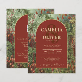 Vintag Botanische Terracotta Florals Arch WEDD