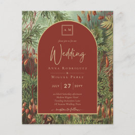 Vintag Botanische Terracotta Florals Arch WEDD Flyer