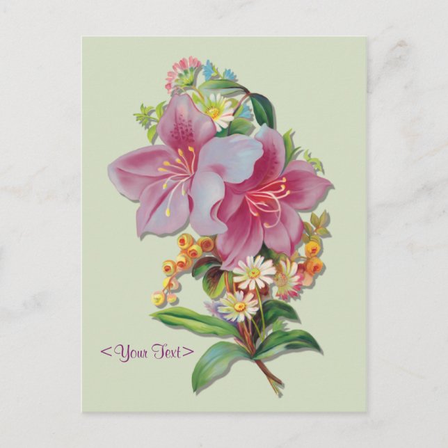 Vintag Bouquet Postkarte (Vorderseite)
