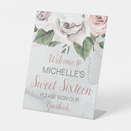 Vintag Bouquet Rose 16 . Geburtstag Sockelschild