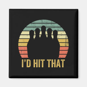 Vintag Bowling Team Fun Retro Bowler Sportbowl Magnet