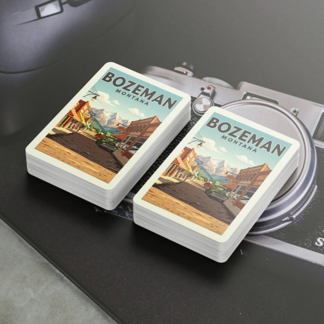 Vintag Bozeman Montana Spielkarten (Von Creator hochgeladen)