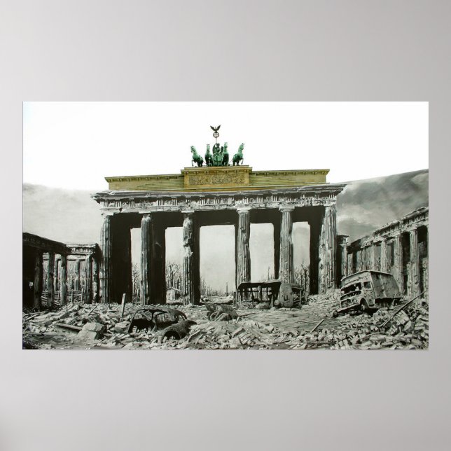 Vintag Brandenburger Tor Berlin Poster (Vorne)