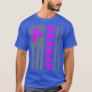 Vintag Brap Braap USA Flag Girls Motocross Dirt T-Shirt