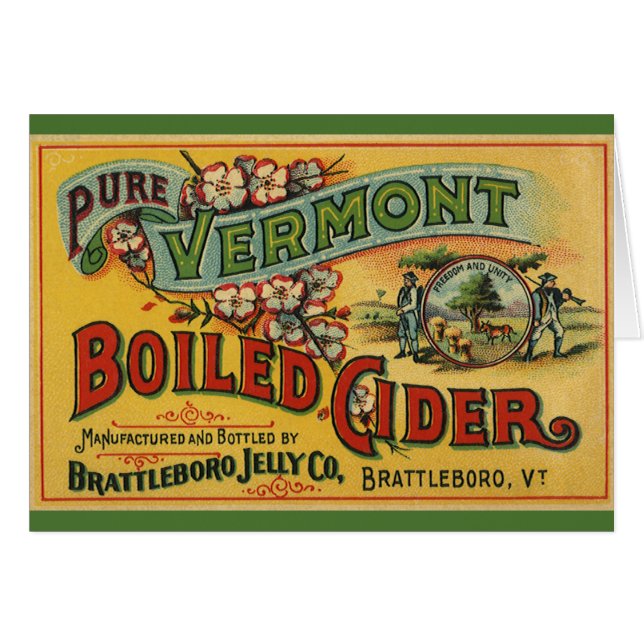 Vintag Brattleboro Jelly Boiled Cider Vermont (Vorderseite (Horizontal))