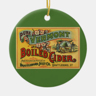 Vintag Brattleboro Jelly Boiled Cider Vermont Keramik Ornament