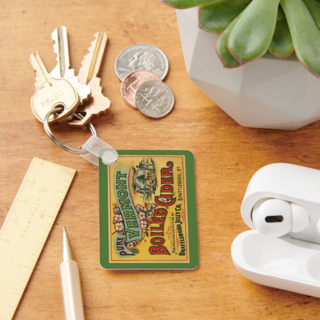 Vintag Brattleboro Jelly Boiled Cider Vermont Schlüsselanhänger (Schreibtisch)