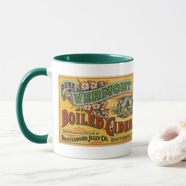 Vintag Brattleboro Jelly Boiled Cider Vermont Tasse (Mit Donut)