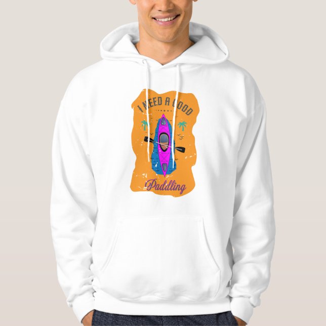 Vintag brauche ich einen guten Kajakfahrer Hoodie (Vorderseite)