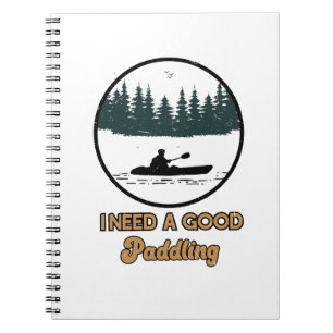 Vintag brauche ich einen guten Kajakfahrer Notizblock