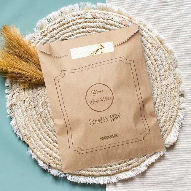 Vintag braun mit Logo-Werbepapier Geschenktütchen (Von Creator hochgeladen)