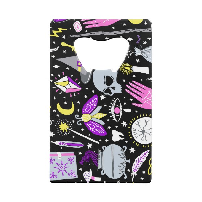 Vintag-braun-orange Tartan kariert. Geldbeutel Flaschenöffner (Vorderseite)