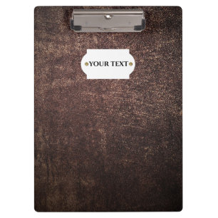 Vintag-braune Lederhaube Klemmbrett