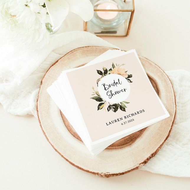 Vintag | Brautparty Napkins Serviette (Pretty, vintage floral napkins for your bridal shower)