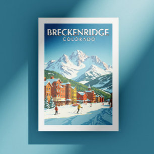 Vintag Breckenridge Colorado Postkarte