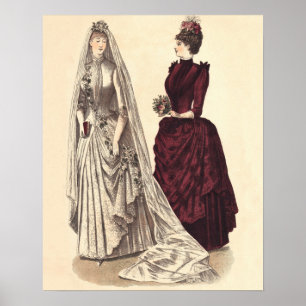 Vintag Bridal Wedding Women Poster