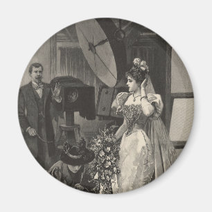 Vintag Bride, Bridal Portrait mit Fotograf Magnet